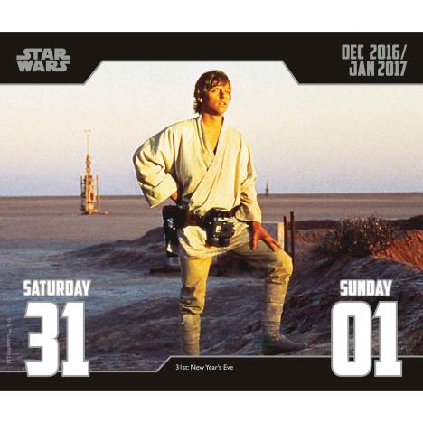 Star Wars 2017 Desktop Block Calendar with Easel Extra Image 1